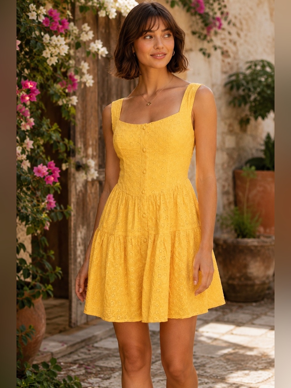 Lulus marigold yellow sundress size Medium